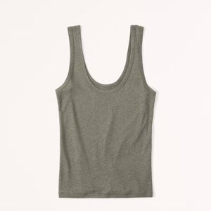 Abercrombie linen blend easy scoopneck tank nwt